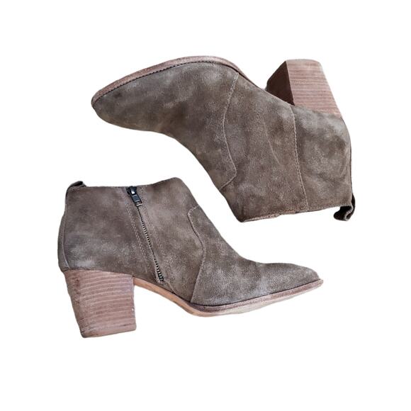 Madewell The Brenner Boot in Suede Tan Brown Side Zip Ankle Sz 9.5 - Picture 8 of 16